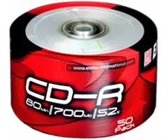 Диск EMTEC CD-R 52x80 Shrink 50 від батарейки.com.ua