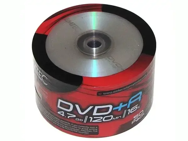 Диск Emtec DVD+R 4,7 GB 16x Shrink 50 від батарейки.com.ua