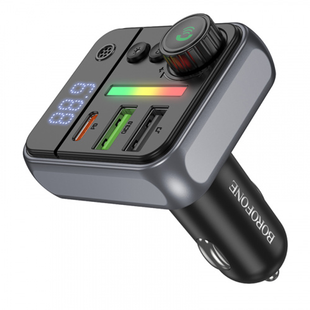 FM-модулятор BOROFONE BC50 Ascenso PD20W QC3.0 car BT FM чорний), зображення 3 FM-модулятор BOROFONE BC50 Ascenso PD20W QC3.0 car BT FM чорний), зображення 3