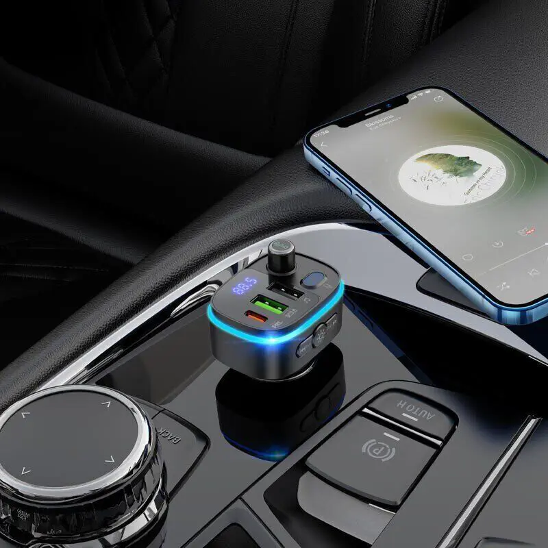 FM-модулятор HOCO E62 2USB PD20W QC3.0 bluetooth 5.0 чорний), зображення 4 FM-модулятор HOCO E62 2USB PD20W QC3.0 bluetooth 5.0 чорний), зображення 4