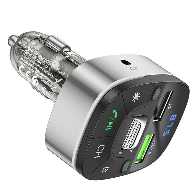 FM-модулятор HOCO E71 2USB QC3.0 BT5.0 Чорний), зображення 5 FM-модулятор HOCO E71 2USB QC3.0 BT5.0 Чорний), зображення 5
