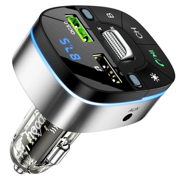 FM-модулятор HOCO E71 2USB QC3.0 BT5.0 Чорний), зображення 6 FM-модулятор HOCO E71 2USB QC3.0 BT5.0 Чорний), зображення 6