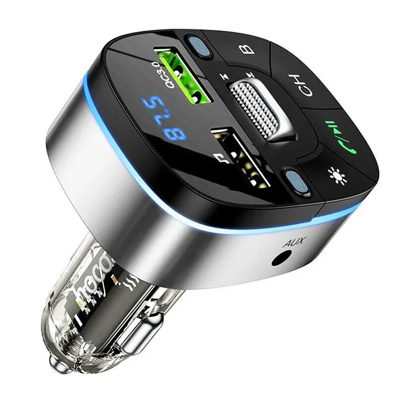 FM-модулятор HOCO E71 2USB QC3.0 BT5.0 Чорний), зображення 2 FM-модулятор HOCO E71 2USB QC3.0 BT5.0 Чорний), зображення 2