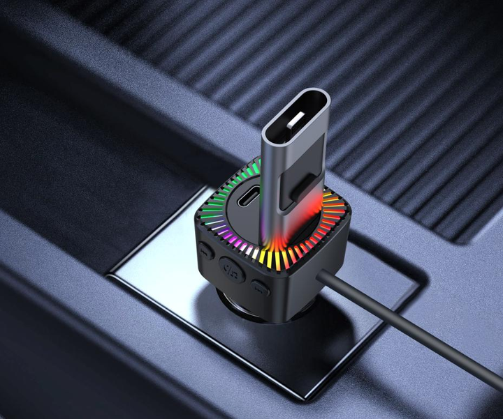 FM-модулятор XO BCC13 BТ Bluetooth 3USB, 2Type-C чорний), зображення 6 FM-модулятор XO BCC13 BТ Bluetooth 3USB, 2Type-C чорний), зображення 6