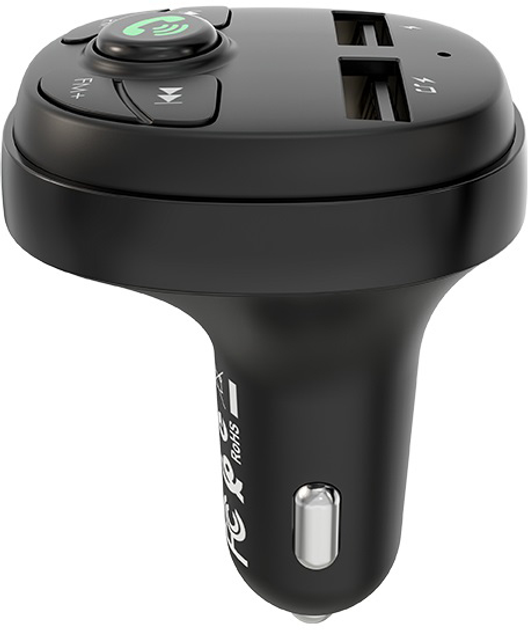 FM-модулятор+АЗУ BOROFONE BC26 2USB 2,1A Black), зображення 4 FM-модулятор+АЗУ BOROFONE BC26 2USB 2,1A Black), зображення 4