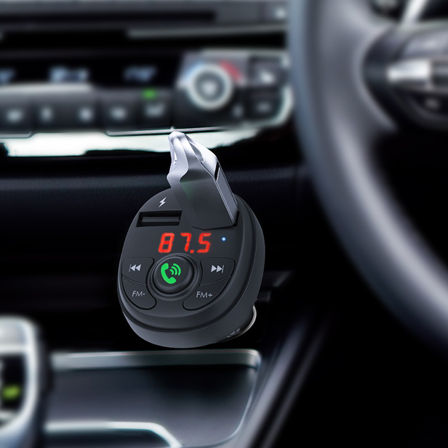 FM-модулятор+АЗУ BOROFONE BC26 2USB 2,1A Black), зображення 7 FM-модулятор+АЗУ BOROFONE BC26 2USB 2,1A Black), зображення 7
