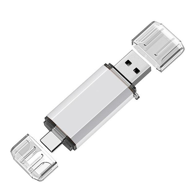 Флешка T&G 009 64GB USB3.0/Type-C Star срібло), зображення 3 Флешка T&G 009 64GB USB3.0/Type-C Star срібло), зображення 3