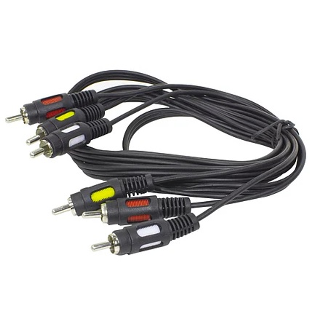 Кабель ATCOM 3RCA-3RCA 5.0m 10713 від батарейки.com.ua