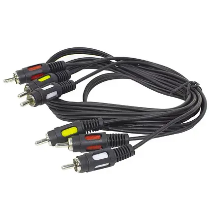 Кабель ATCOM 3RCA-3RCA 7.5m PE 13275 від батарейки.com.ua