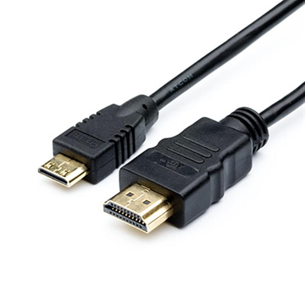 Кабель ATCOM HDMI - mini HDMI 1m 6153), зображення 2 Кабель ATCOM HDMI - mini HDMI 1m 6153), зображення 2