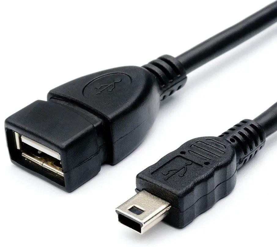 Кабель ATCOM OTG USB - mini 0,1m 12822), зображення 3 Кабель ATCOM OTG USB - mini 0,1m 12822), зображення 3