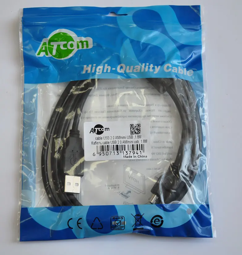 Кабель ATCOM USB - Mini ferit 1.8m 3794), зображення 4 Кабель ATCOM USB - Mini ferit 1.8m 3794), зображення 4