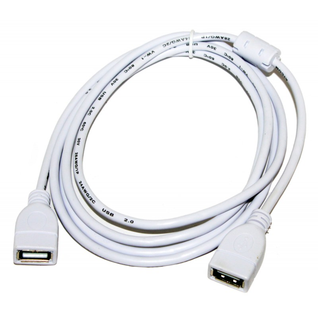 Кабель ATCOM USB AF - USB AF 1.8m white 15647), зображення 3