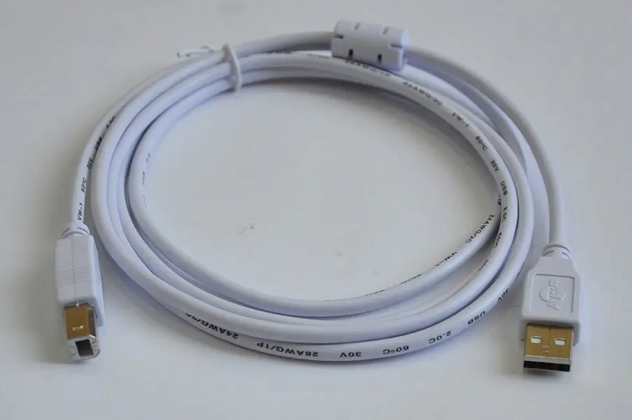 Кабель ATCOM USB AM - USB BM 1.8m white 3795 від батарейки.com.ua