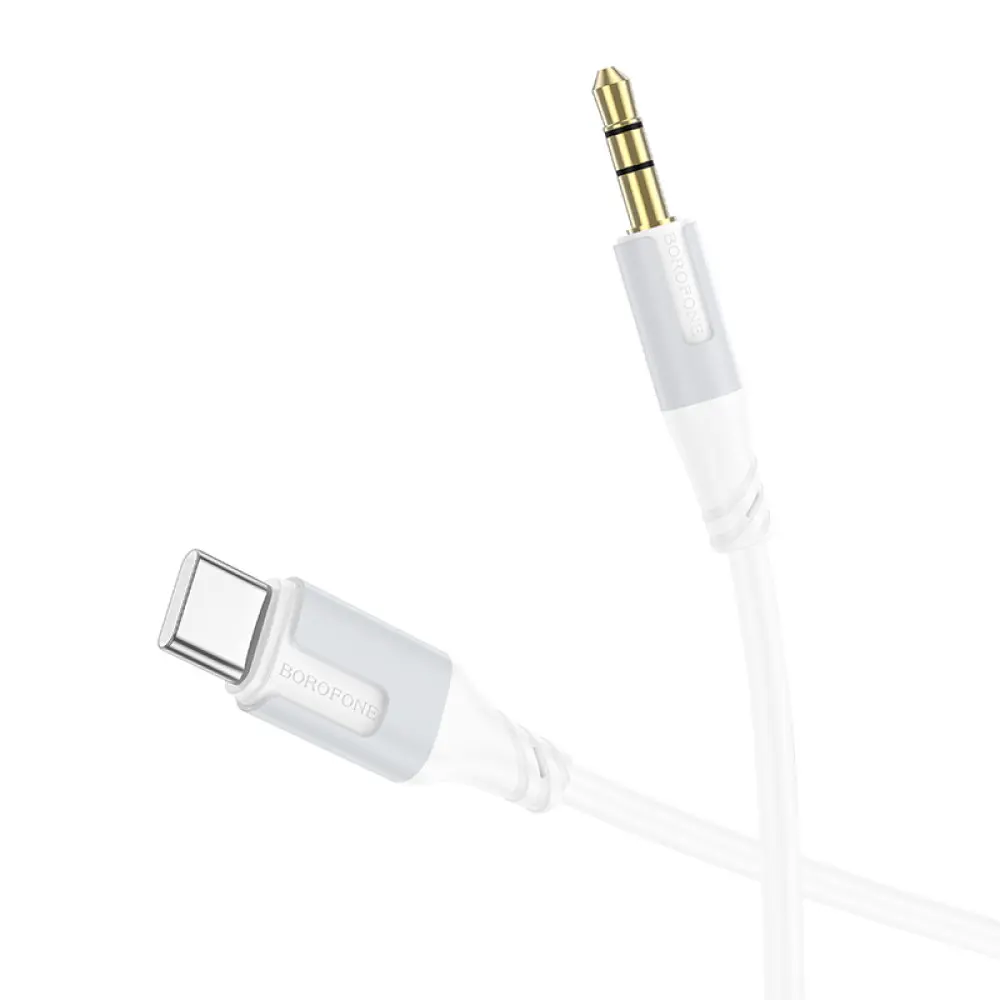 Кабель BOROFONE BL19 jack - lightning 1m white), зображення 4 Кабель BOROFONE BL19 jack - lightning 1m white), зображення 4