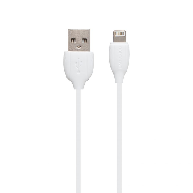 Кабель BOROFONE BX19 Benefit USB AM - lightning 2,4A 1m білий), зображення 3 Кабель BOROFONE BX19 Benefit USB AM - lightning 2,4A 1m білий), зображення 3