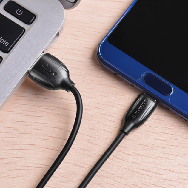 Кабель BOROFONE BX19 USB AM - Type-C 2.4A 1m чорний), зображення 4