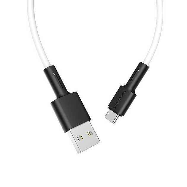 Кабель BOROFONE BX31 USB AM - Type-C Soft silicone 3A 1m білий), зображення 3