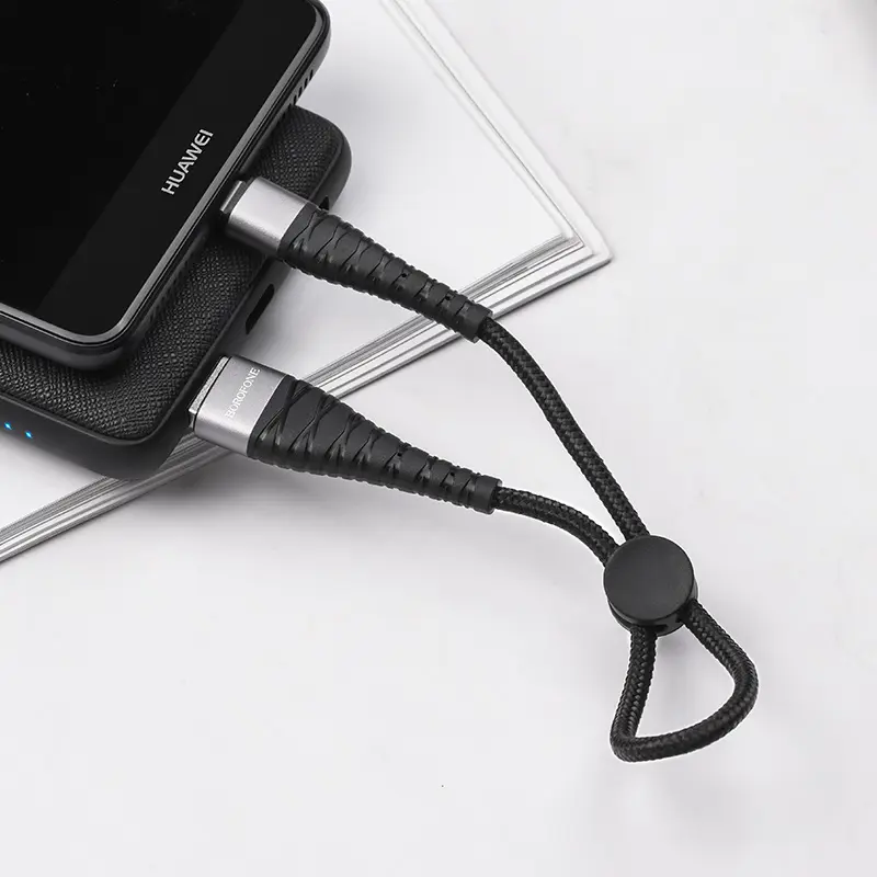 Кабель BOROFONE BX32 USB - Type-C 2.4A 0.25m black), зображення 4