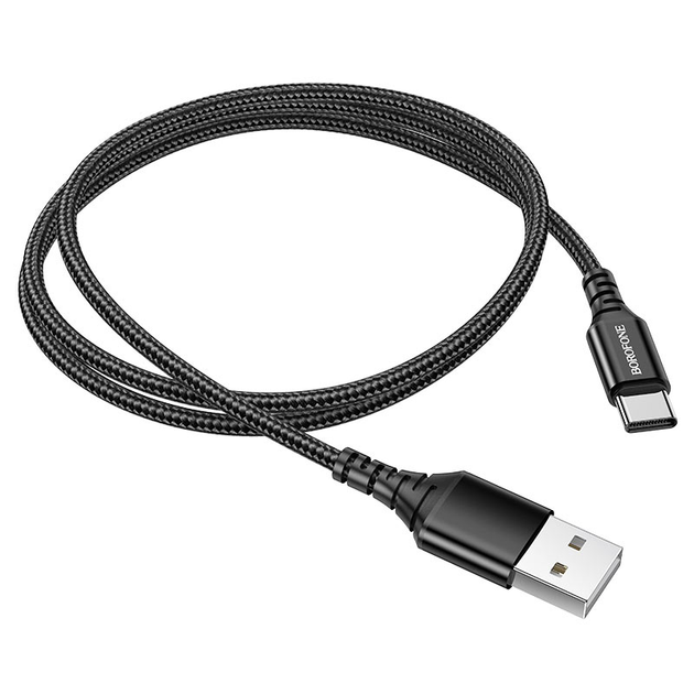 Кабель BOROFONE BX54 USB AM - Micro 2.4A 1m black), зображення 4 Кабель BOROFONE BX54 USB AM - Micro 2.4A 1m black), зображення 4