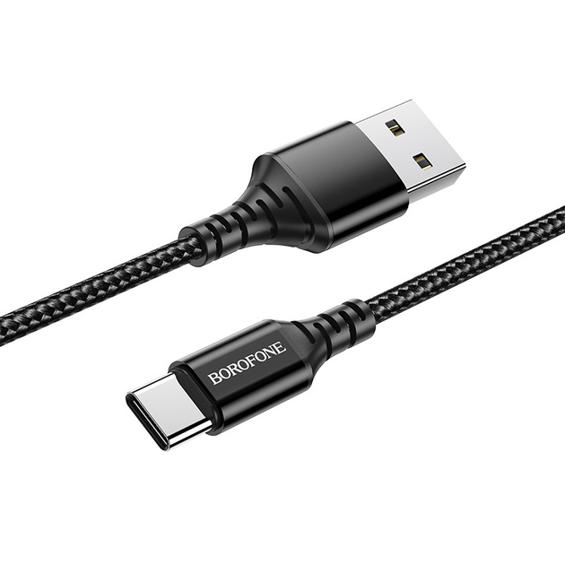 Кабель BOROFONE BX54 USB AM - Type-C 2A/1m black), зображення 3