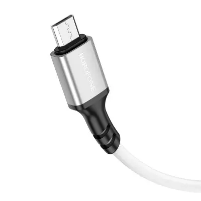 Кабель BOROFONE BX83 USB - Micro 2.4A 1m білий), зображення 4