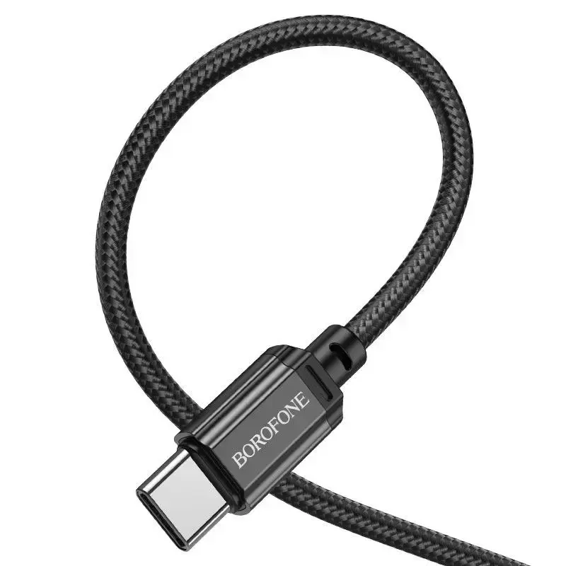 Кабель BOROFONE BX87 USB - Type-C 3A 1m чорний), зображення 4 Кабель BOROFONE BX87 USB - Type-C 3A 1m чорний), зображення 4