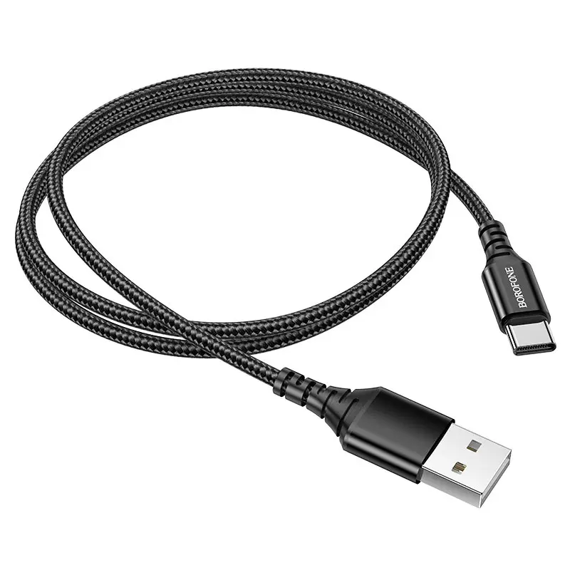 Кабель BOROFONE BX54 USB AM - Type-C 2A/1m black від батарейки.com.ua