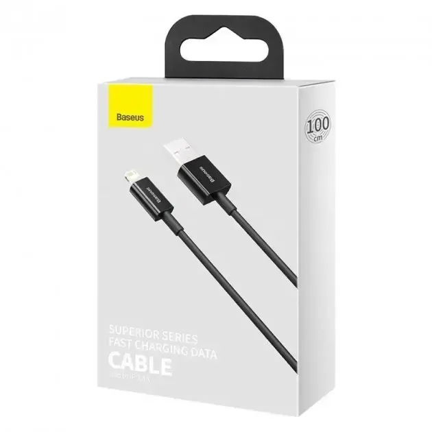 Кабель Baseus USB AM - lightning Superior Series CALYS-A01 2,4A 1m Black ), зображення 3