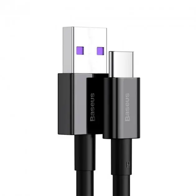 Кабель Baseus USB AM>Type-C Data Cable 66W 1m CATYS-01 Black), зображення 2