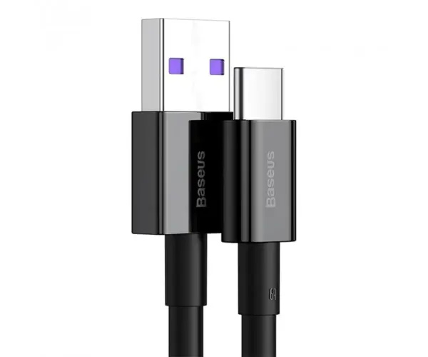 Кабель Baseus USB AM - Type-C Data Cable 66W 2m CATYS-01 Black), зображення 5 Кабель Baseus USB AM - Type-C Data Cable 66W 2m CATYS-01 Black), зображення 5