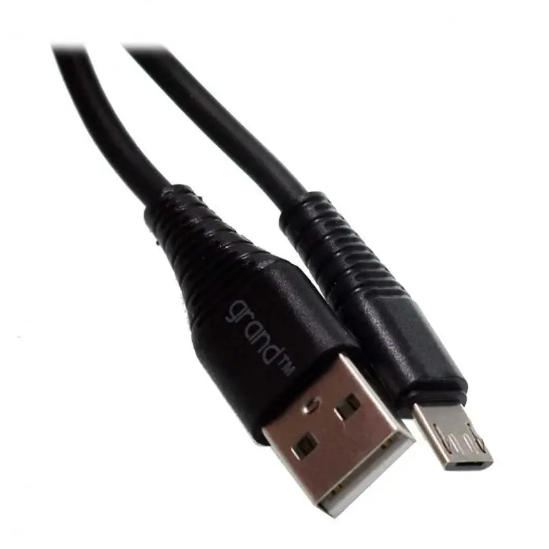 Кабель Grand GC-C01 USB AM - micro 2.4A подовжений штекер black), зображення 2