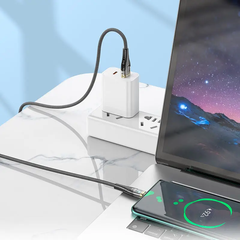 Кабель HOCO U121 USB - Type C 3А 1м чорний), зображення 7