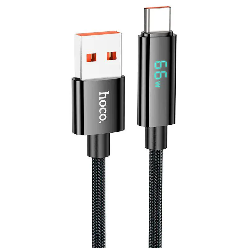Кабель HOCO U125 USB AM - Type-C 5A 1,2m чорний), зображення 2 Кабель HOCO U125 USB AM - Type-C 5A 1,2m чорний), зображення 2