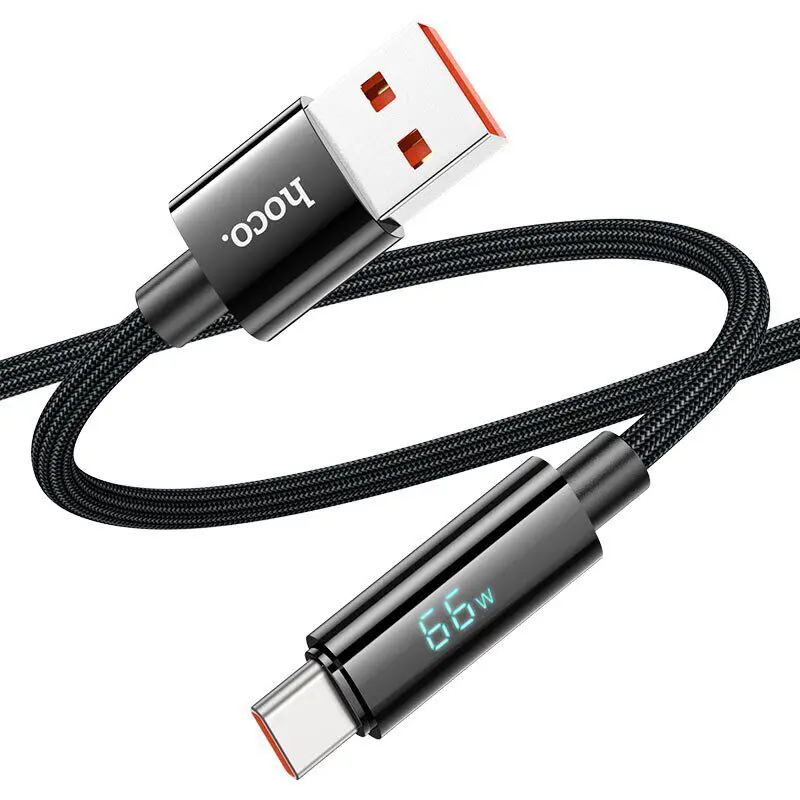 Кабель HOCO U125 USB AM - Type-C 5A 1,2m чорний від батарейки.com.ua