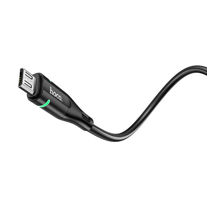 Кабель HOCO U93 USB - Micro 2,4A 1,2m чорний), зображення 3 Кабель HOCO U93 USB - Micro 2,4A 1,2m чорний), зображення 3