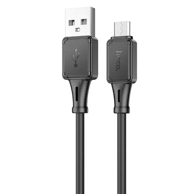 Кабель HOCO USB to Micro X101 silicone 3A 1m чорний), зображення 2 Кабель HOCO USB to Micro X101 silicone 3A 1m чорний), зображення 2