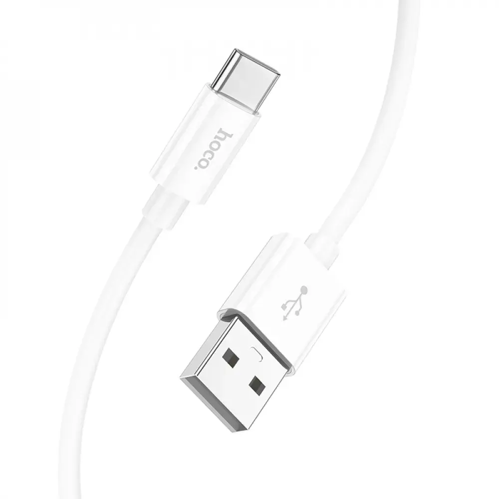 Кабель HOCO USB AM>Type-C X87 silicone data cable 3A/1m. Білий