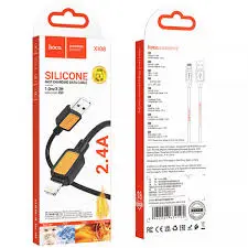 Кабель HOCO X108 USB AM - lightning data 2,4A 1m Black), зображення 5