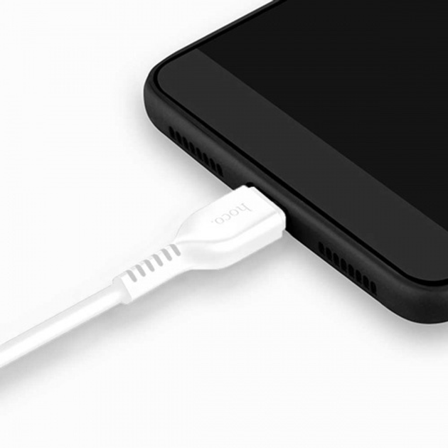 Кабель HOCO X20 USB - Type-C 2A 1m White), зображення 5 Кабель HOCO X20 USB - Type-C 2A 1m White), зображення 5