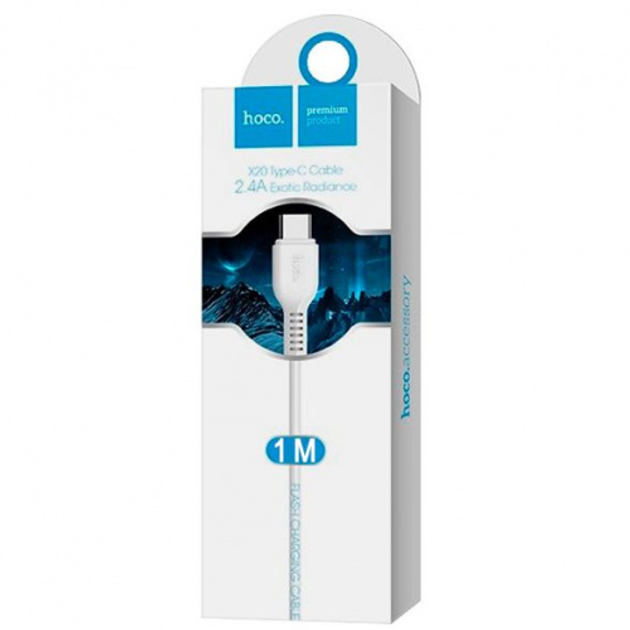 Кабель HOCO X20 USB - Type-C 2A 1m White), зображення 6 Кабель HOCO X20 USB - Type-C 2A 1m White), зображення 6