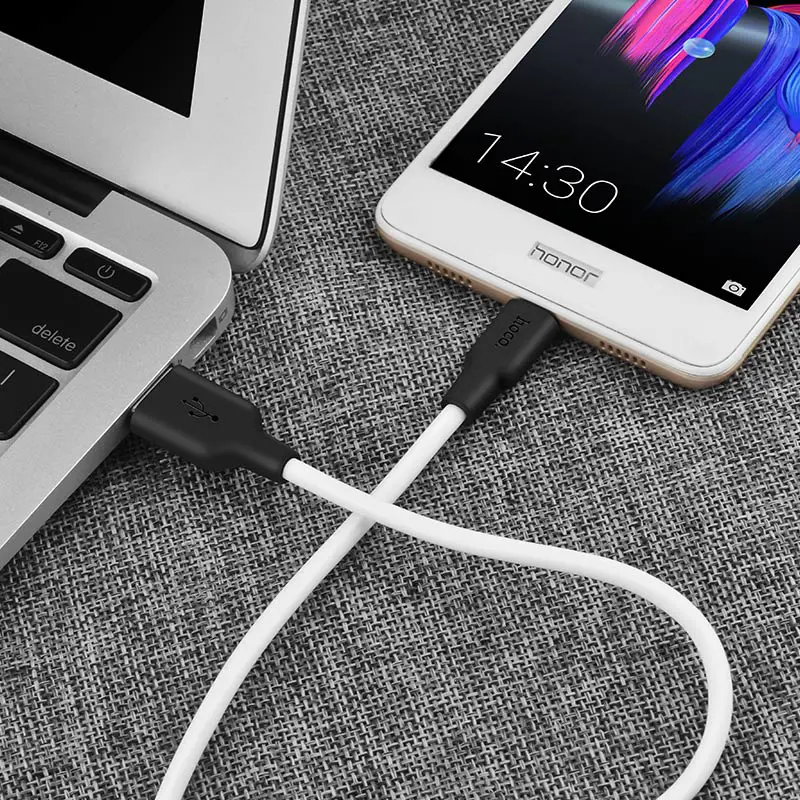 Кабель HOCO X21 USB - Micro 2,1A 1m Silicone Black&White), зображення 4 Кабель HOCO X21 USB - Micro 2,1A 1m Silicone Black&White), зображення 4