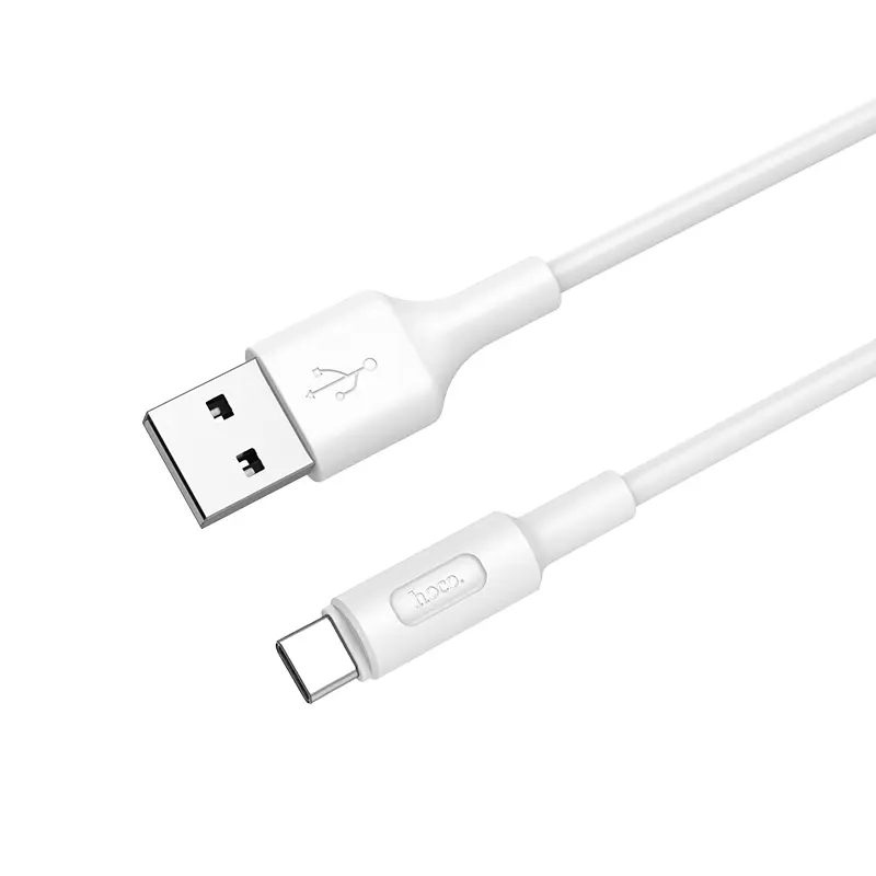 Кабель HOCO X25 USB - Type-C 2A 1м White), зображення 2 Кабель HOCO X25 USB - Type-C 2A 1м White), зображення 2