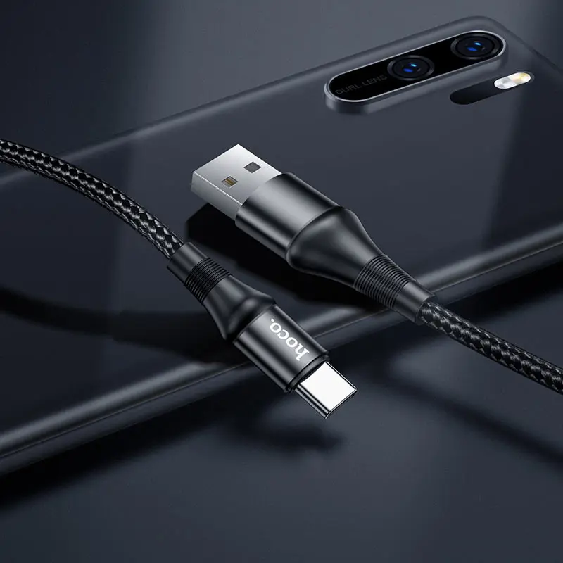 Кабель HOCO X50 USB - Type-C 2,4A 1m чорний), зображення 4