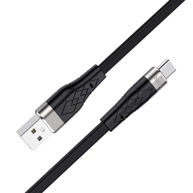 Кабель HOCO X53 USB - Type-C Ange silicone 3A 1m Black), зображення 3