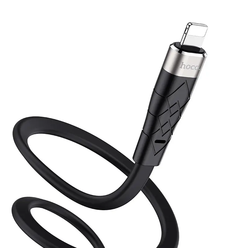 Кабель HOCO X53 USB - lightning 2,4A 1m Black), зображення 3 Кабель HOCO X53 USB - lightning 2,4A 1m Black), зображення 3