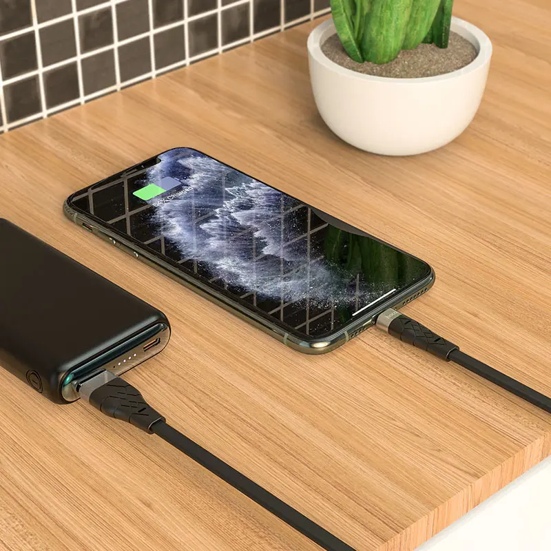 Кабель HOCO X53 USB - lightning 2,4A 1m Black), зображення 4 Кабель HOCO X53 USB - lightning 2,4A 1m Black), зображення 4
