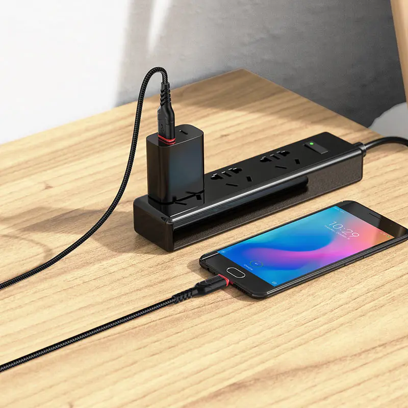 Кабель HOCO X59 USB - Micro 2,4A 2m чорний), зображення 5 Кабель HOCO X59 USB - Micro 2,4A 2m чорний), зображення 5