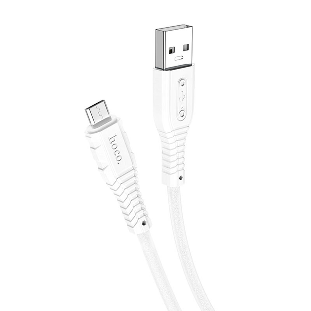 Кабель HOCO X67 USB - Micro data 1м білий), зображення 3