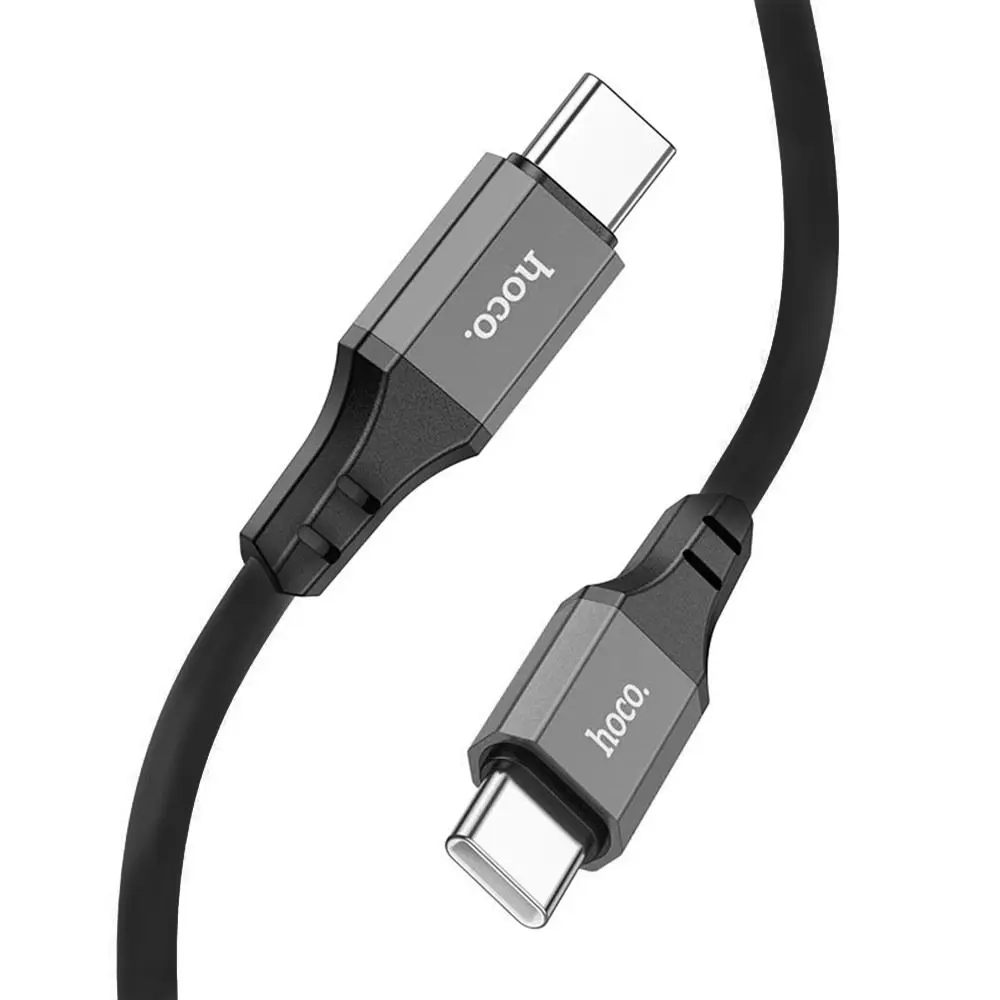 Кабель HOCO X86 USB - Type-C 3A 1м silicone чорний), зображення 5